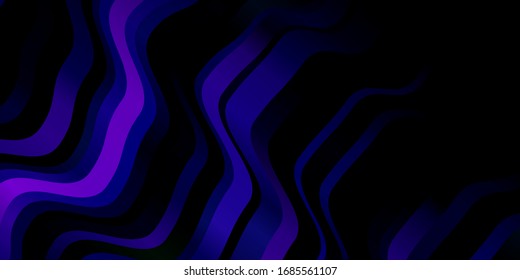 Dark Pink, Blue vector template with lines. Colorful illustration in abstract style with bent lines. Smart design for your promotions.