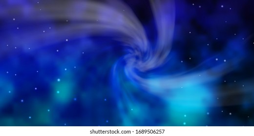 Dark Pink, Blue vector template with neon stars. Shining colorful illustration with small and big stars. Design for your business promotion.