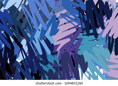 Dark Pink, Blue vector template with repeated sticks. Modern geometrical abstract illustration with Lines. Pattern for ad, booklets, leaflets.