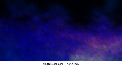 Dark Pink, Blue vector template with lines, triangles. Abstract gradient design with colorful triangles. Template for landing pages.