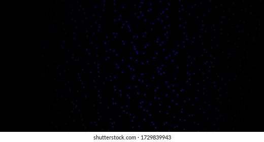 Dunkelrosa, Blaue Vektorvorlage mit Neonstern. Farbenfrohe Illustration mit kleinen und großen Sternen. Bestes Design für Ihre Anzeige, Poster, Banner.