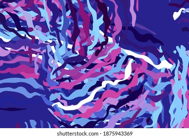 Plantilla vector azul, rosa oscuro con líneas. Muestra con líneas de colores, formas. Patrón para el diseño de su negocio.