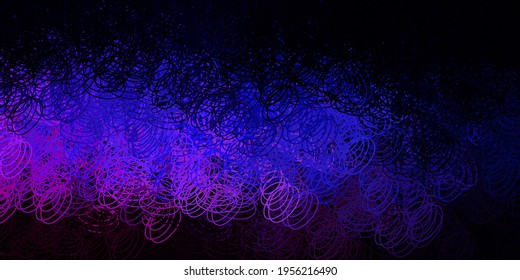 Dark pink, blue vector template with circles. Illustration with set of shining colorful abstract spheres. Pattern for wallpapers, curtains.