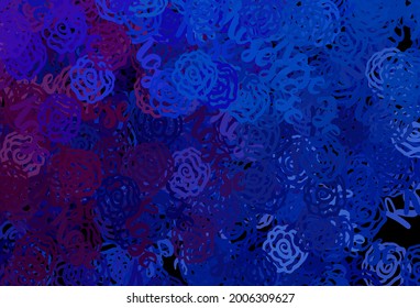 Dark Pink, Blue vector template with chaotic shapes. Simple colorful illustration with abstract gradient shapes. Elegant design for wallpapers.