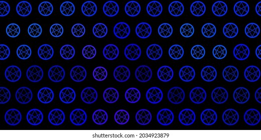 Dark Pink, Blue vector template with esoteric signs. Abstract illustration with gothic gradient shapes. Simple base for your occult design.