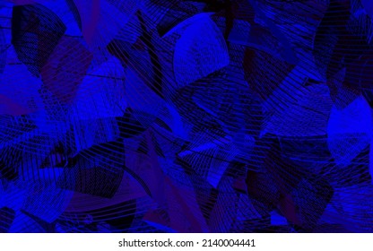 Dark Pink, Blue vector template with chaotic shapes.