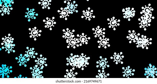 Dark pink, blue vector template with flu signs. Colorful abstract illustration with gradient medical shapes. Best design for quarantine events.