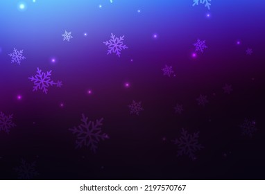 Dark Pink, Blue vector template in carnival style. Abstract gradient illustration with colorful Christmas things. Smart design for promotion of university.