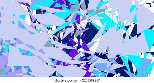 Dark pink, blue vector template with triangle shapes. Triangle shapes with colorful gradient in abstract style. Pattern for promotions.