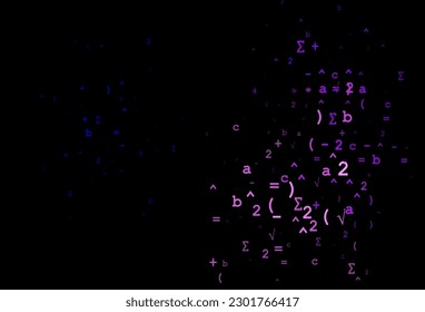 Dark Pink, Blue vector template with math simbols. Modern geometrical illustration with numerals. Pattern for ads, poster, banner of books. - Powered by Shutterstock - Get 15% off with code: PIKWIZARD15