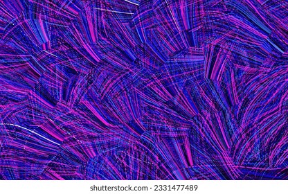 Dark Pink, Blue vector template with wry lines. Brand new colorful illustration in curved style. Texture for booklets, leaflets.