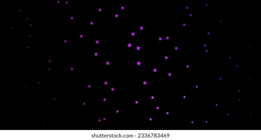 Dark Pink, Blue vector template with neon stars. Colorful illustration with abstract gradient stars. Theme for cell phones.