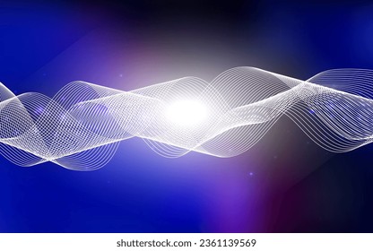 Planta vectorial azul rosa oscuro con confeti de carnaval. Ilustración decorativa brillante con cintas sobre plantilla abstracta. El patrón se puede usar para anuncios de año nuevo, folletos.