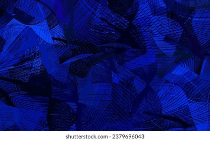 Plantilla vectorial azul rosa oscuro con formas caóticas.