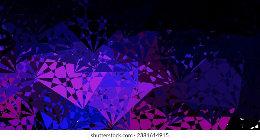 Dunkelrosa, blaue Vektorvorlage mit abstrakten Formularen. Farbige Illustration mit einfachen Farbverlauf-Formen. Elegantes Design für Bildschirmhintergründe.