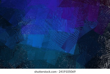 Dark Pink, Blue vector template with wry lines. Colorful gradient illustration in simple style with lines. A sample for your ideas.