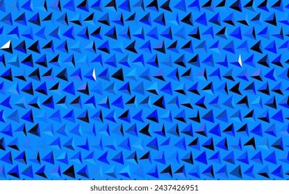 Rosa oscuro, plantilla de vector azul con cristales, triángulos. Ilustración de gradiente abstracto con triángulos. Fondo para un teléfono móvil.