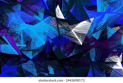 Dark Pink, Blue vector template with chaotic shapes.