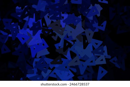 Dark Pink, Blue vector template with crystals, triangles. Illustration with set of colorful triangles. Pattern for booklets, leaflets