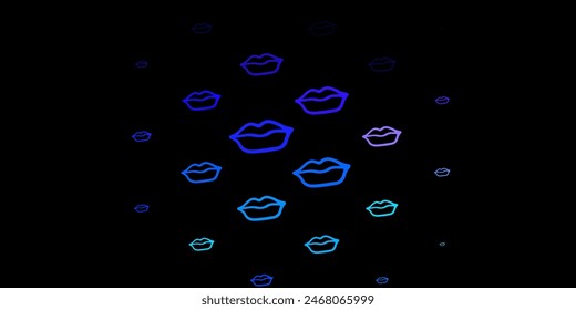 Dark Pink, Blue vector template with businesswoman signs. Abstract illustration with a depiction of women's power. Simple design for your web site.