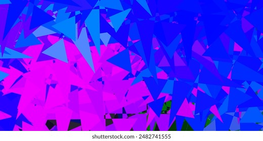 Dark Pink, Blue vector template with abstract forms. Colorful abstract forms with gradient in simple style. Modern design for your ads.