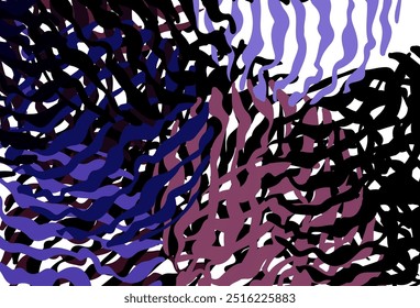 Dark Pink, Blue vector template with curved lines. Shining colorful illustration in simple curve style. Abstract design for your web site.