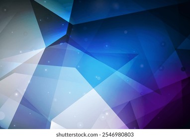 Dark Pink, Blue vector template with crystals, triangles. Modern abstract illustration with colorful triangles. Elegant design for wallpapers.
