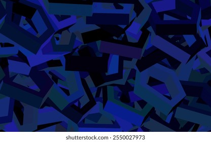 Plantilla de Vector rosa oscuro y azul en estilo hexagonal. Fondo borroso con hexágonos coloridos. Diseño para carteles de Sitio web, Anuncios.
