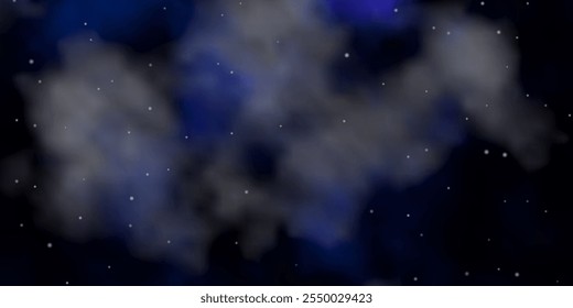 Dark Pink, Blue vector template with neon stars. Blur decorative design in simple style with stars. Design for your business promotion.