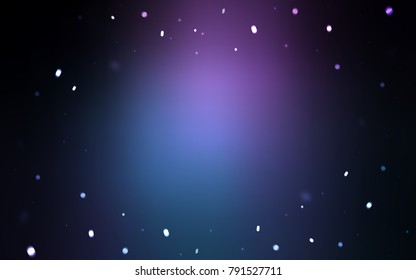 Dark Pink, Blue vector template with ice snowflakes. Snow on blurred abstract background with gradient. New year design for your business advert.