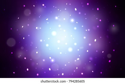 Dark Pink, Blue vector template with ice snowflakes. Blurred decorative design in xmas style with snow. The template can be used as a new year background.