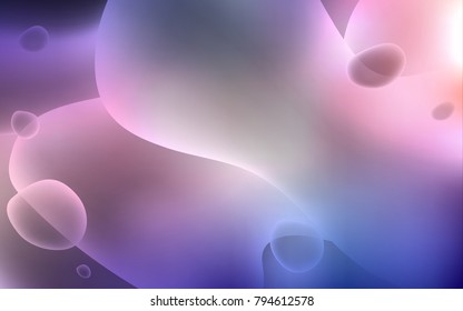 Dark Pink, Blue vector template with bent ribbons. A vague circumflex abstract illustration with gradient. The best blurred design for your business.