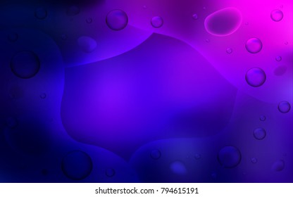 Dark Pink, Blue vector template with bubble shapes. Blurred geometric sample with gradient bubbles.  Memphis design for your web site.