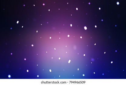 Dark Pink, Blue vector template with ice snowflakes. Modern geometrical abstract illustration with crystals of ice. New year design for your ad, poster, banner.