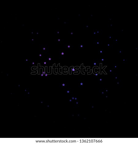 Dark Pink, Blue vector template with neon stars. Blur decorative design in simple style with stars. Pattern for wrapping gifts.