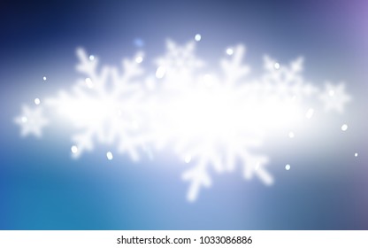 Dark Pink, Blue vector texture with colored snowflakes. Glitter abstract illustration with crystals of ice. The template can be used as a new year background.
