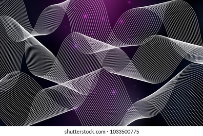 Dark Pink, Blue vector texture with birthday confetti. Modern geometrical abstract illustration with carnival ribbons. The pattern can be used for carnival, festival leaflets.