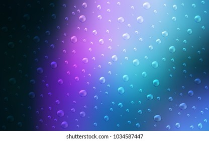 Dark Pink, Blue vector texture with disks. Beautiful colored illustration with blurred circles in nature style. The pattern can be used for ads, leaflets of liquid.