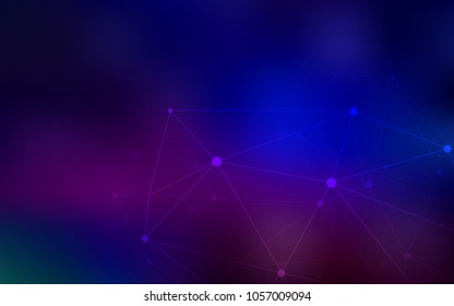 Dark Pink, Blue vector texture with disks, lines. Abstract illustration with colorful discs and triangles. Pattern can be used for beautiful websites.