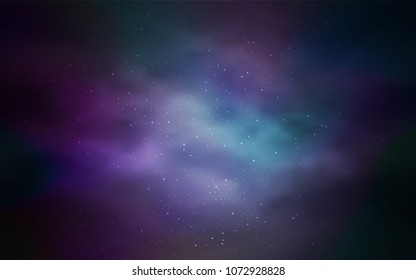 Dark Pink, Blue vector texture with milky way stars. Shining illustration with sky stars on abstract template. Best design for your ad, poster, banner.