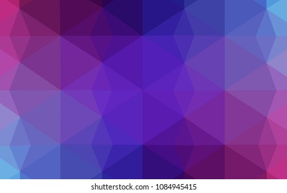 Dark Pink, Blue vector texture with gradient triangles. Geometric illustration in Origami style with gradient.  Polygonal design for your web site.