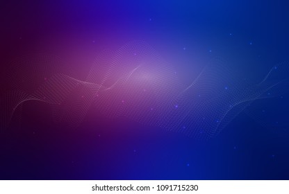 Dark Pink, Blue vector texture with disks. Glitter abstract illustration with blurred drops of rain. The pattern can be used for ads, leaflets of liquid.