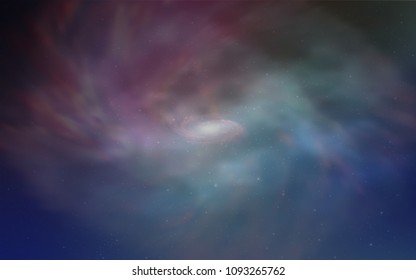 Dark Pink, Blue vector texture with milky way stars. Shining illustration with sky stars on abstract template. Smart design for your business advert.