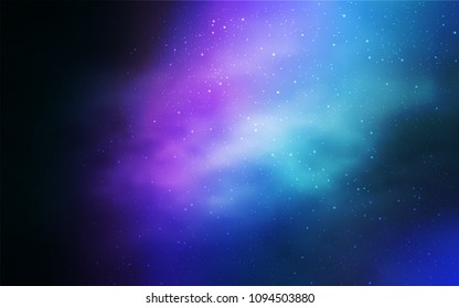 Dark Pink, Blue vector texture with milky way stars. Modern abstract illustration with Big Dipper stars. Best design for your ad, poster, banner.