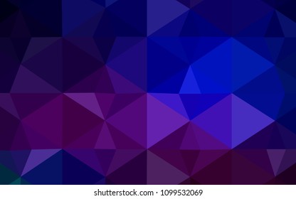 Dark Pink, Blue vector texture with gradient triangles. Modern abstract illustration with triangles. Brand new design for your business.
