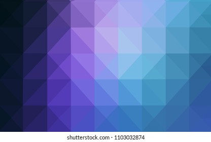 Dark Pink, Blue vector texture with gradient triangles. Shining polygonal illustration, which consist of triangles. A completely new design for your leaflet.
