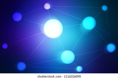 Dark Pink, Blue vector texture with disks, lines. Colorful illustration with circles and lines in futuristic style. New design for ad, poster, banner of your website.