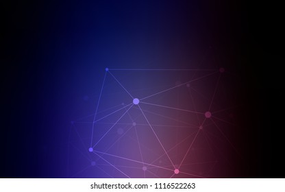 Dark Pink, Blue vector texture with disks, lines. Colorful illustration with circles and lines in futuristic style. Completely new template for your brand book.