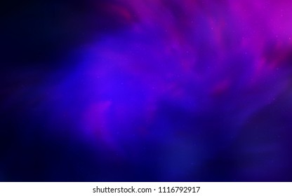 Dark Pink, Blue vector texture with milky way stars. Shining colored illustration with bright astronomical stars. Template for cosmic backgrounds.