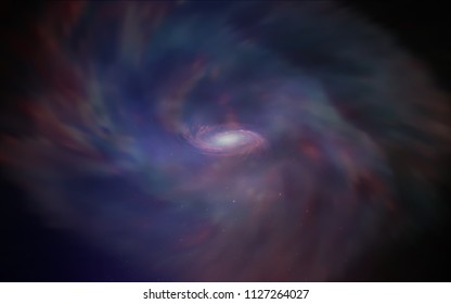 Dark Pink, Blue vector texture with milky way stars. Shining illustration with sky stars on abstract template. Pattern for futuristic ad, booklets.